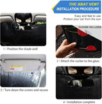 Red Cherry Black Car Windshield Sun Shade Foldable UV Ray Sun Visor Protector Sunshade to Keep Your Vehicle Cool (55" x 27.6")