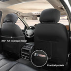 GIANT PANDA Fit Subaru Outback Forester Crosstrek Legacy Impreza Front Car Seat Cover, 3D Air Mesh Breathable Seat Protector（Grey+Black2-Pack）