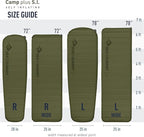 Sea to Summit Camp Plus Self-Inflating Foam Sleeping Mat for Camping, Tapered - Large (78 x 25 x 3 inches)