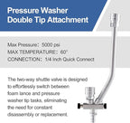 Realyou Foam Cannon Dual-Connector Accessory, Pressure Washer Double Tip Attachment for Foam Cannon, Pressure Washer Accessories with 1/4" Quick Connect for Car Wash, 5 Pressure Washer Sprayer Nozzles