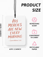 Pink Christian Jesus Air Freshener 4 Pcs, Coastal Seagrass Bow Bible Verse Religious Hanging Air Freshener for Cars Closet Drawer Books, Girly Christian Car Accessories Mirror Decor for Women