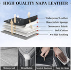 Coverado Seat Covers, Car Seat Covers Front Seats, Leather Seat Covers for Cars, Automotive Seat Covers Car Seat Protector Car Seat Cushion Universal Fit for Most Sedans SUV Pick-up Truck(Gray&Black)