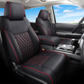 Huidasource Tacoma Truck Seat Covers Custom Fit for Toyota Tacoma 4th Gen(2024-2026) Double&Crew Cab SR SR5 Limited TRD Sport/Off Road Trailhunter, Front & Rear Car Seat Cover(Full Set/Black&Red)