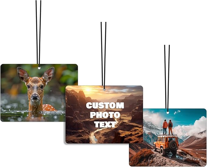 Customized Car Air Freshener Custom with Picture and Text Personalized Air Freshener for Car Valentine's Day Birthday Christmas Gift