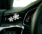 6 Pack Bling Bling Crystal Car Air Fresheners Vent Clips for Women, Bling Car Vent Clip with Reuseable Scent Refills, 3 Sizes (Silvery)