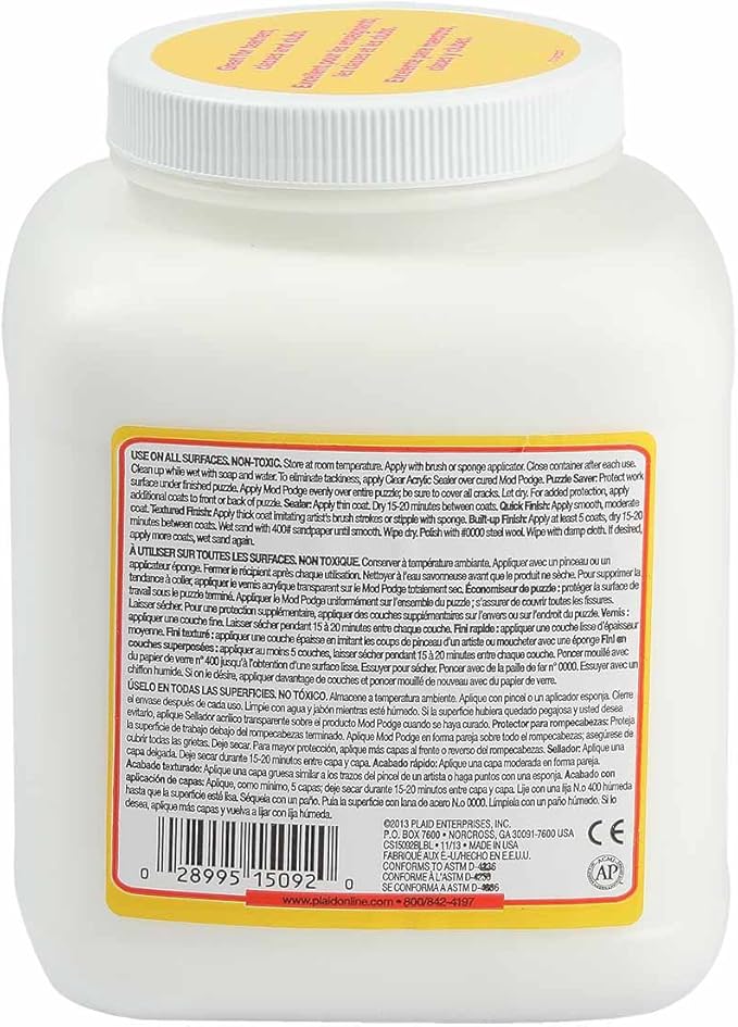 Mod Podge Matte Sealer, Glue & Finish: All-in-One Craft Solution- Quick Dry, Easy Clean, for Wood, Paper, Fabric & More. Non-Toxic - Craft with Confidence, Made in USA, 64 oz., Pack of 1