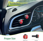 Ladybug Car Decor,2pcs Bling Lady Bug Air Vent Clips Car Air Freshener,Cute Red Car Accessories Gift for Women,Refillable Rhinestone Aroma Diffuser