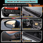 Plastic Refurbishment, Car Trim & Plastic Restorer for Refreshing Faded Plastic, Leather, Vinyl & Rubber Trim with Polish, Automotive Shiny Stuff, Black Exterior & Interior Care-200ml