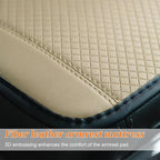 Car Center Console Cover, PU Leather Vehicle Armrest Seat Box Cover Protector, Comfortable Automotive Interior Arm Rest Cushion Pad Accessories, Universal for SUV Sedan Truck (Beige)