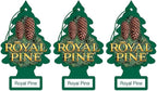 LITTLE TREES Car Air Freshener | Hanging Paper Tree for Home or Car | Royal Pine | 3 Pack