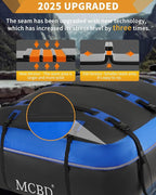 MCBD Rooftop Cargo Carrier Bag, 15 Cubic Feet Waterproof Soft-Shell Car Roof Bag for All Vehicles SUV with/Without Rack, Car Top Luggage Storage Bag