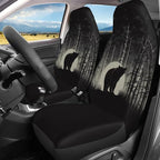 Delerain Car Seat Covers Set 2Pcs, Vintage Bear Animal Universal Front Car Seats Vehicle Enterior Protector Suitable Fits Most Car Auto SUV Sedan Truck