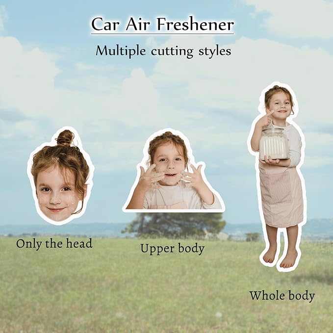6pcs Custom Air Fresheners with Picture, Custom Air Fresheners, Personalized Double Sided Photo Air Freshener, Personalized Air Freshener for Car Wardrobe Bathroom Hanging Ornaments