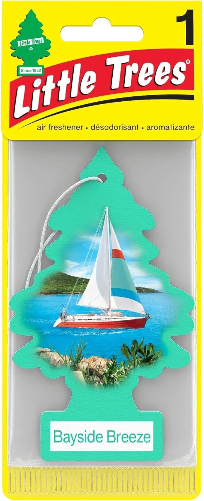 24 Pack Little Trees U1P17121 Car Air Freshener Bayside Breeze Scent - Single Tree per Package