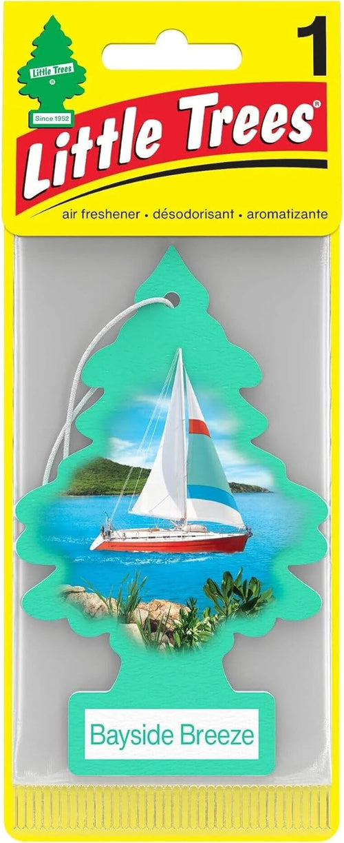 24 Pack Little Trees U1P17121 Car Air Freshener Bayside Breeze Scent - Single Tree per Package
