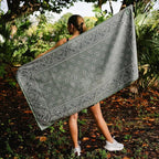Sprints Athletic Running Towel, Full-Sized, Car Seat Cover - Performance Microfiber (Paisley Probs Green)