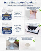 Transparent Waterproof Sealant Waterproof Coating 16oz Invisible Waterproofs Agent Indoor & Outdoor Waterproofs Sealant Clear, Roofs, Walls, Garden, Terraces, Waterproofing Adhesive Glue Water Proof