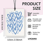 Lacama Blue Retro Girly Car Air Freshener 3Pcs, Vintage Preppy Coquette Cars Scents Air Freshener for Women Girls Gifts, Cute Girly Car Accessories Interior Mirror Decor Hanging