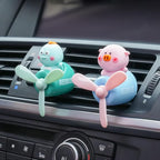 Pilot Car Air Freshener, Cute Dino Car Vent Clip Air Freshener with 4 Fragrant Tablets Automotive Air Outlet Fan Diffuser, Automotive Interiors Vent Decoration (Pilot Dino)