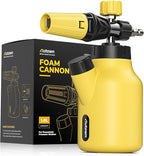 AUTOWN Foam Cannon for Pressure Washer, Car Wash Foam Sprayer with 1/4” Quick Connector, Heavy Duty Car Wash Foam Gun, Adjustable Nozzle, Wide Neck, 1 L Bottle