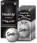 Volleyball Car Air Freshener by HookUp - 4 Pack - Black Gold Scent (Extra Strong) | Unique Volleyball Gift for Players, Coach, Fans | Hanging Car Accessory with Long Lasting Fresheners Smell