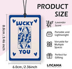 Lacama Blue Retro Car Air Freshener 3Pcs, Vintage Gothic Tarot Dice Ace Card Cars Scents Air Freshener for Women Girls Gifts, Trendy Retro Car Accessories Interior Mirror Decor Hanging