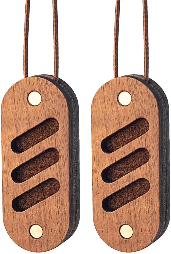2pcs Car Air Freshener Hanging【Custom Your Own Scent】 Wood Air Freshener Car Scent Essential Oil Diffuser for Home Office Wardrobe Portable Aromatherapy Diffuser(A-Brown2pcs)