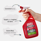 Nature's Miracle Advanced Cat Stain and Odor Eliminator Spray,Severe Mess Enzymatic Formula,32 fl oz,(Pack of 2)