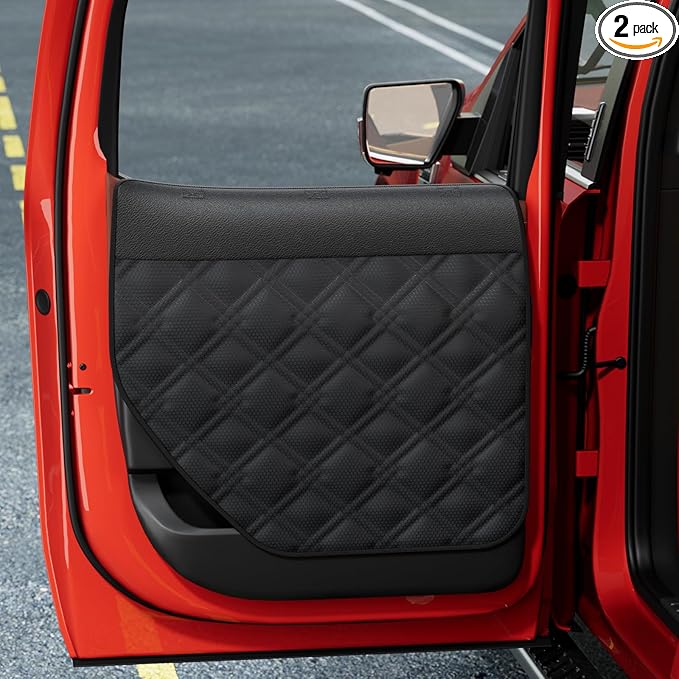 Dog Car Door Protector – 20% Larger Design for Trucks & Large SUVs, Thickened Waterproof Door Panel Covers, Protects Doors from Dog Scratching