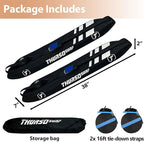 THURSO SURF Universal Car Soft Roof Rack for Kayak, Ski, Snowboard, SUP Paddle Board Accessories– Versatile and Secure Transport Solution with Portable Storage Bag