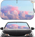 Car Windshield Sun Shade - Reflector Sunshade Offers Ultimate Protection for Car Interior, Cool Reflective Sun Blocker Fits Small Sedans, Mini SUVs