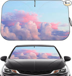 Car Windshield Sun Shade - Reflector Sunshade Offers Ultimate Protection for Car Interior, Cool Reflective Sun Blocker Fits Small Sedans, Mini SUVs