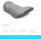 Lumbar Support Pillow for Office Chair, Memory Foam Lumbar Pillow for Lower Back Pain Relief (Grey)