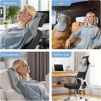 BEBAS Car Headrest Pillow, Ergonomic Neck Pillow with Memory Foam, Enlarged Surface for Head Neck Shoulder Support, Breathable Removeable Car Seat Pillow for Pain Relief(Gray, 1 Pack)