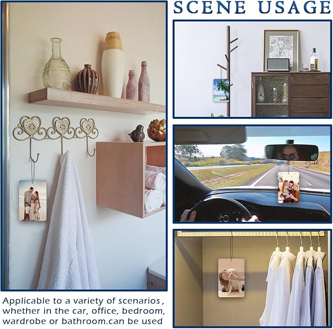 Custom Air Freshener for Car - Personalized Air Freshener for Car with Photo, Smell Air Fresheners with Picture for Hanging Ornaments (Unique Scented Gift)