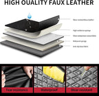 Fit Equus Car Seat Covers for Hyundai Equus 2011-2014 2015 - Upgraded Premium Waterproof & Breathable Leather, Airbag Compatible, All-Weather Seat Cushion Protector (Full Set, Black)