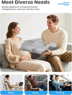 Benazcap Seat Cushion - Memory Foam Car Seat Pad - Sciatica & Lower Back Pain Relief - Car Seat Cushions for Driving - Road Trip Essentials for Drivers, Grey