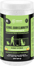 Nature's Pure Edge Enzyme Powder Concentrate Makes 86 Gallons - Professional Use for Kennel and Pet Odor Elimination - Removes Urine Poop from Carpets Floors - Sunny Citrus