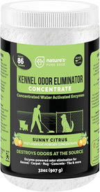 Nature's Pure Edge Enzyme Powder Concentrate Makes 86 Gallons - Professional Use for Kennel and Pet Odor Elimination - Removes Urine Poop from Carpets Floors - Sunny Citrus