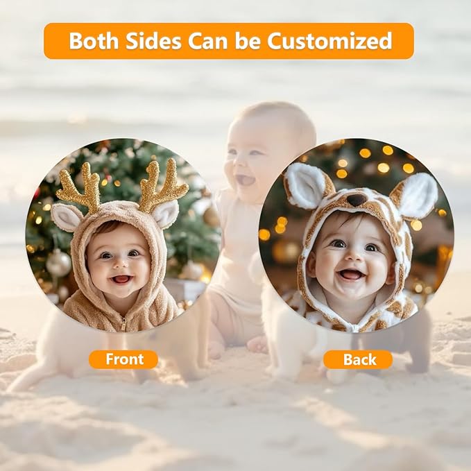 Custom Air Fresheners with Picture - Personalized Double Sided Photo Air Freshener for Car - Customized Face Air Freshener - Custom Birthday Gift - Personalized Christmas Ornament gifts for Her Him