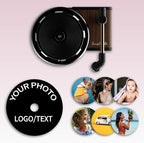 Custom Air Freshener for Car with Photo Text Picture Both Sides, Personalized Gift for Valentine’s Day Birthday- Ideal for Car Wardrobe Bathroom Hanging Ornaments (Record Player Vent Clips)