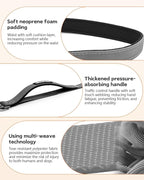 Hands Free Dog Leash, Multifunctional Crossbody Heavy Duty Dog Leash, 9.5 ft Long Waist Belt with Car Safety Buckle for Medium and Large Dogs Walking,Jogging,Running,Training (Grey 5.9-9.5ft).