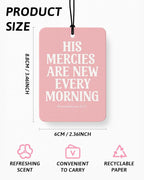 Pink Christian Car Air Freshener 4 Pcs Coconut Scented, Coquette Girly Pink Bow Christian Car Accessories Mirror Decor for Women, Religious Hanging Air Freshener for Cars Closet Drawer Books