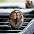 Personalized Crystal Car Air Vent Clip,Custom Photo Air Freshener Clip,Car Vent Clip with Photo,Car Interior Decorations for Women and Men