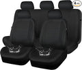 CAR PASS Neoprene Waterproof Seat Covers, Universal Fit Black Full Sets, Protective Interior Covers for Auto SUV, Vans, Sedans, Trucks