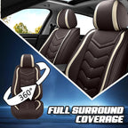 Car Seat Covers for Mercedes-Benz S-Class 2005-2025, Premium Nappa Leather Car Seat Cover, Stylish Sport Seat Covers， Automobile Seat Cover Sets.(Standard 2 Seats/Coffee Color)