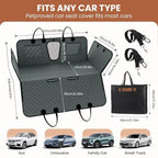 A-Pce 600D Heavy Duty Dog Car Seat Cover for Back Seat,2025 Upgraded Hard Honeycomb Bottom Back Seat Extender for Dogs- Holds 600lbs,Waterproof Scratch Proof Nonslip Dog Hammock for SUV,Grey