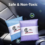 500g Activated Charcoal Air Purifying Bag, Natural Odor Absorber,Natural Smell Deodorizer, Car Air Freshener Bag, Car Air Odor Remover Absorbers for Car, Home, Bedroom, Closet (Purple,5Pcs)