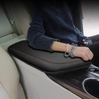 AOMSAZTO Armrest Covers for 2024 2023 2022 2021 2020 2019 2018 Toyota Camry Black with Red Stiches,Including L, LE, SE, XLE, XSE in regular, hybrid, V6, TRD.