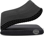 Gel Seat Cushion, 19x19inch Super Large Gel Cushion Pressure Pain Relief Seat Cushion for Long Sitting, Soft Breathable Gel Chair Pads for Home Office Wheelchair Car Seat (Black)